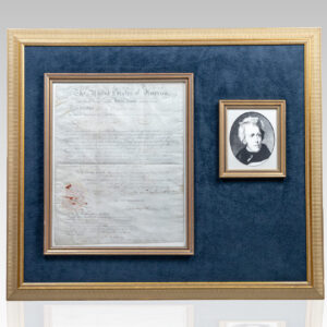 Andrew Jackson Signed United States Patent.