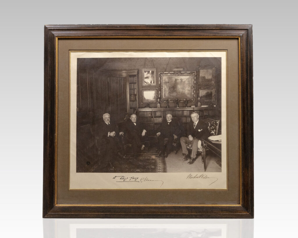 “The Big Four” Paris Peace Conference Signed Photograph.