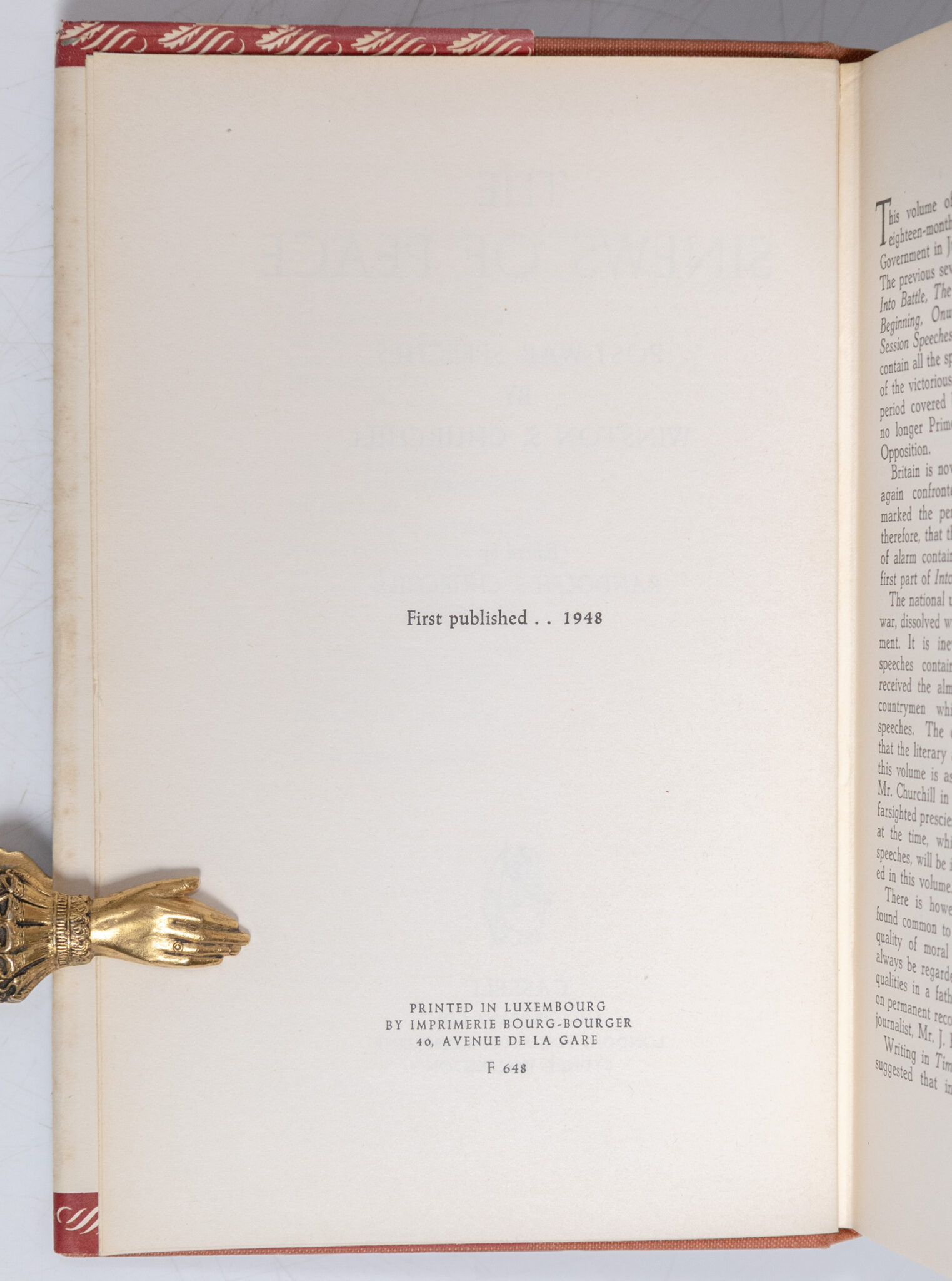 Winston Churchill's Post-War Speeches: The Sinews of Peace, Europe Unite: Speeches 1947 & 1948, In The Balance: Speeches 1949 & 1950, Stemming the Tide: Speeches 1951 & 1952, The Unwritten Alliance: Speeches 1953-1959.