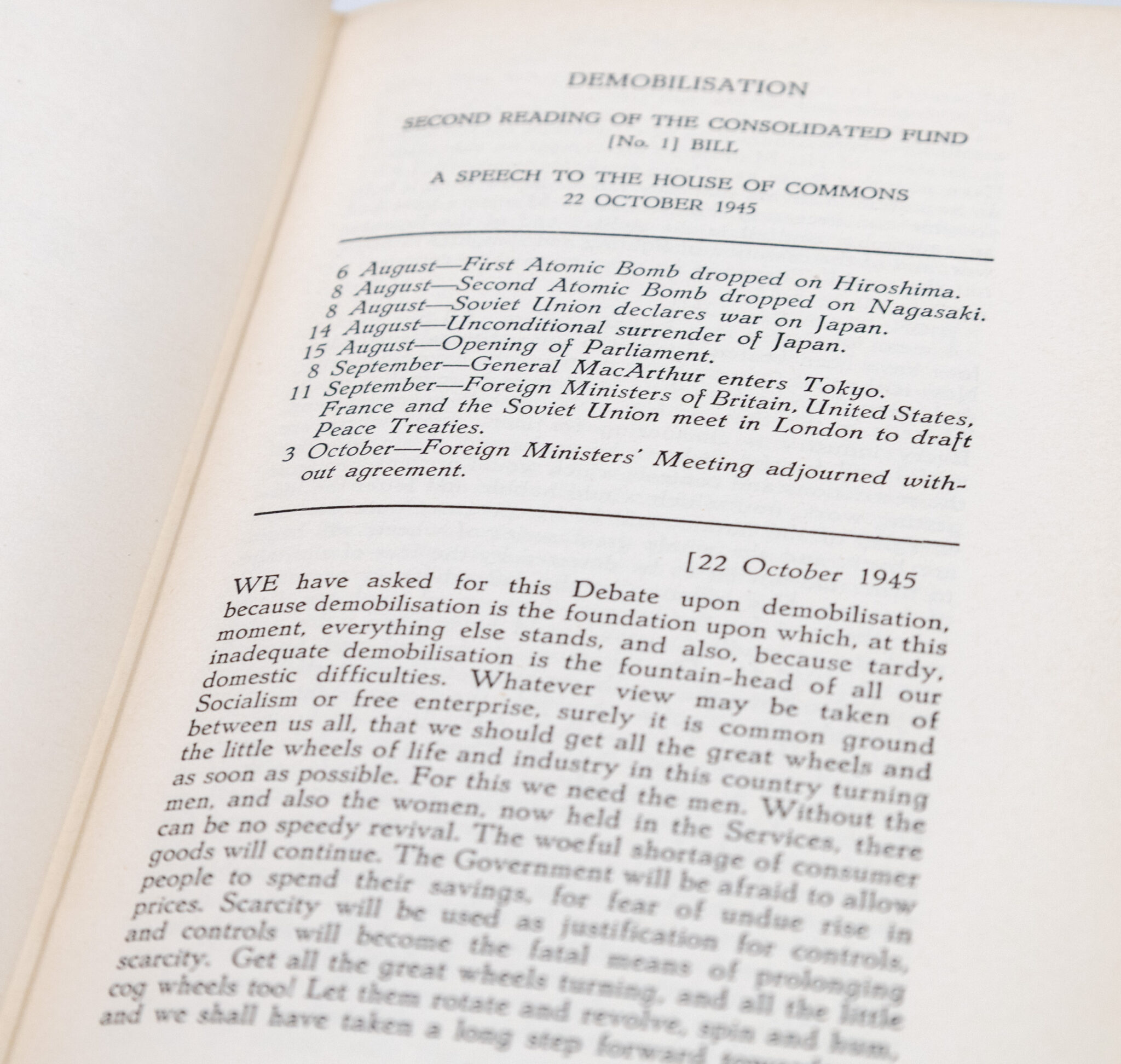 Winston Churchill's Post-War Speeches: The Sinews of Peace, Europe Unite: Speeches 1947 & 1948, In The Balance: Speeches 1949 & 1950, Stemming the Tide: Speeches 1951 & 1952, The Unwritten Alliance: Speeches 1953-1959.