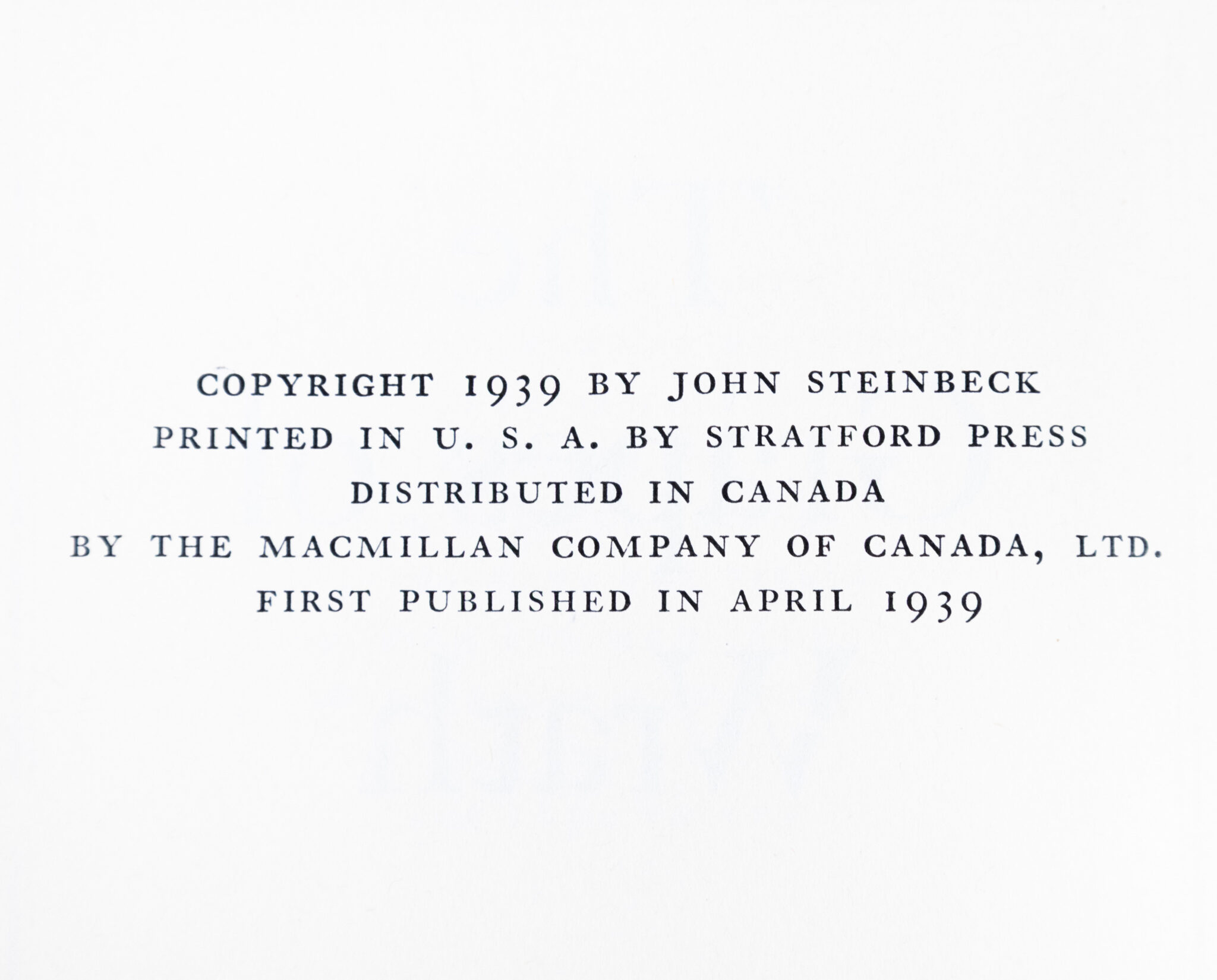 The Grapes of Wrath.