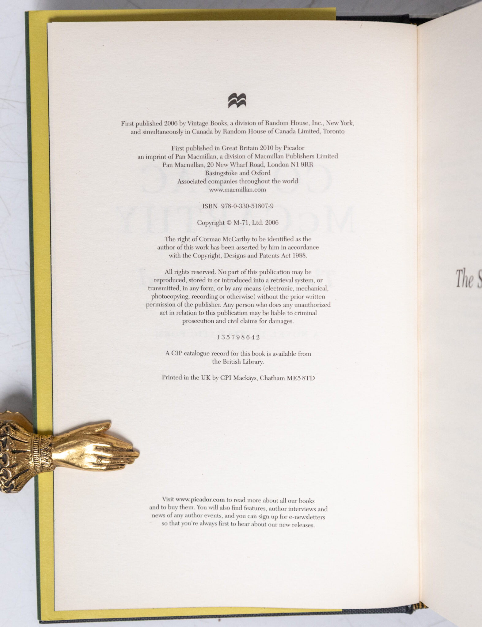 The Sunset Limited: A Novel in Dramatic Form.