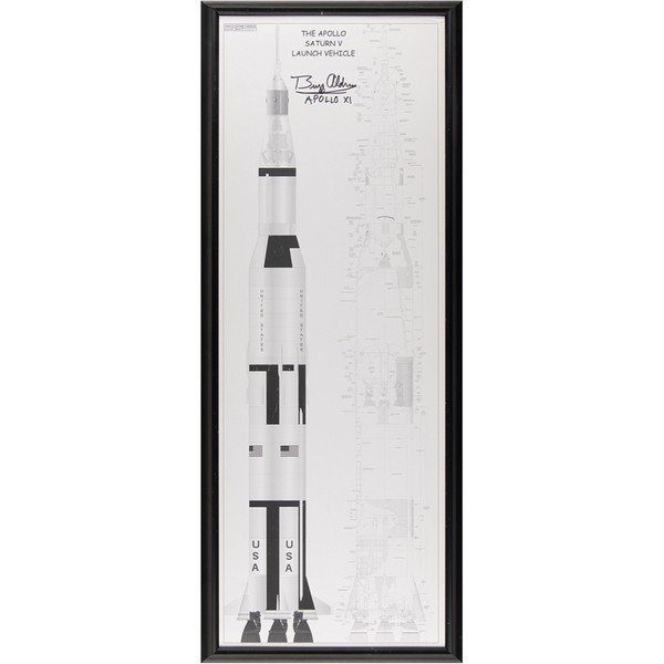 Buzz Aldrin Signed Apollo Saturn V Launch Vehicle Diagram. - Image 3