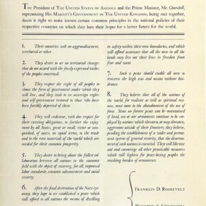 The Atlantic Charter Broadside.