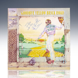 Elton John Signed Goodbye Yellow Brick Road.