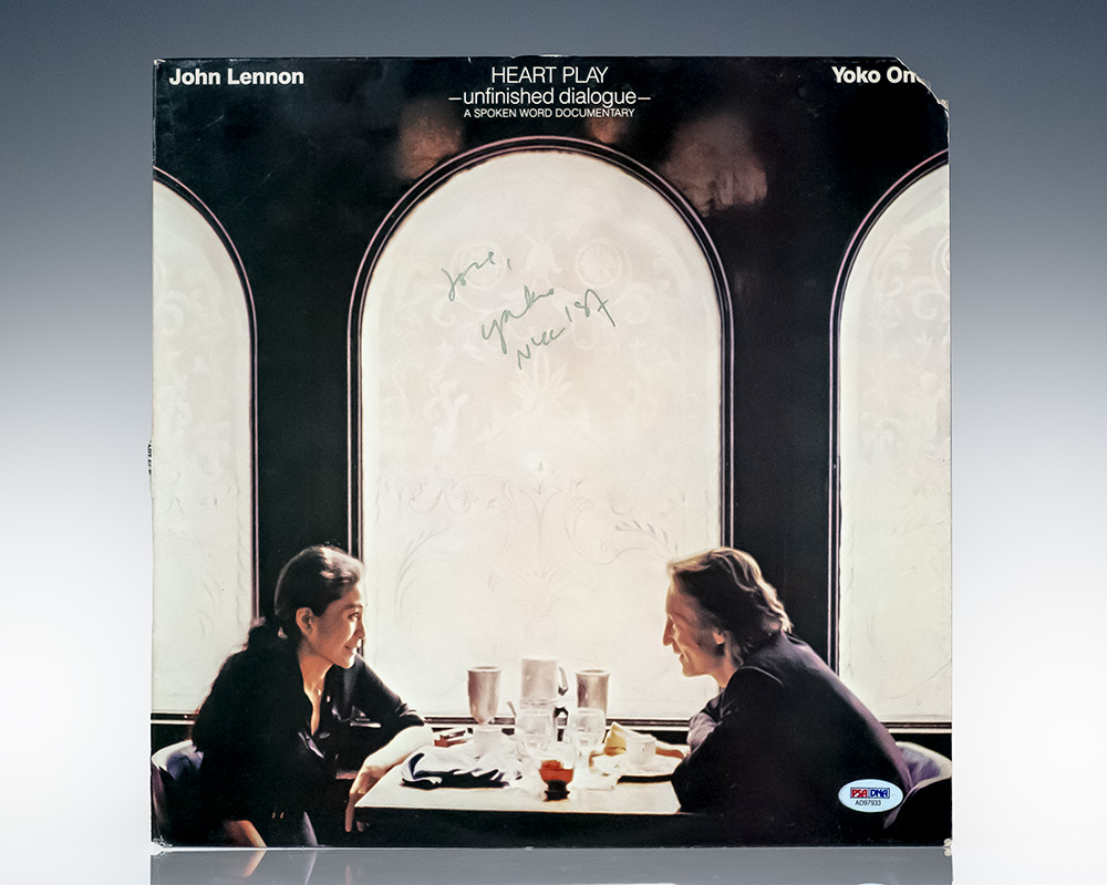 Yoko Ono Signed Heart Play: Unfinished Dialogue: A Spoken Word Documentary Album.