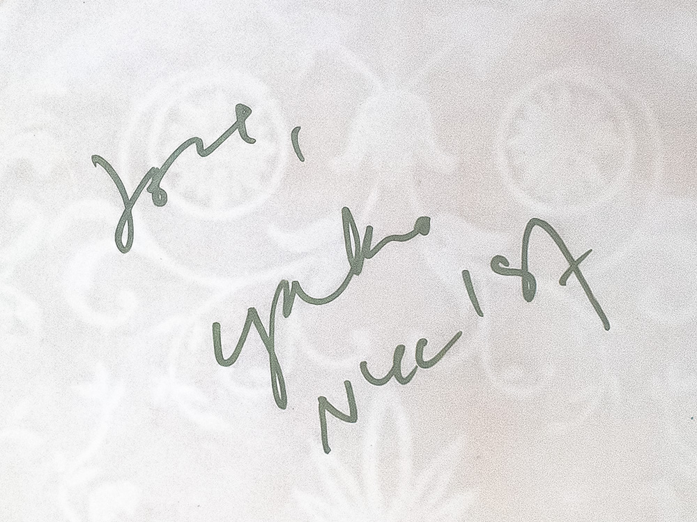 Yoko Ono Signed Heart Play: Unfinished Dialogue: A Spoken Word Documentary Album.