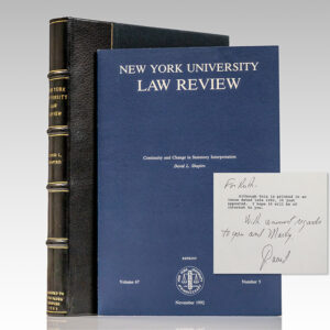 New York University Law Review: Continuity and Change in Statutory Interpretation.