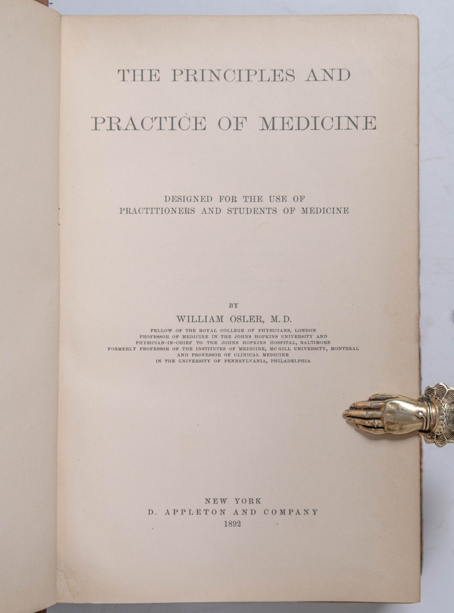 The Principles and Practice of Medicine.