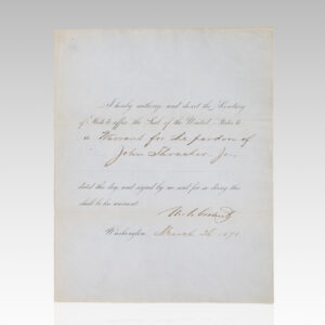 Ulysses S. Grant Document Signed as President.