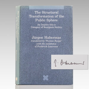 The Structural Transformation of the Public Sphere: An Inquiry into a Category of Bourgeois Society.