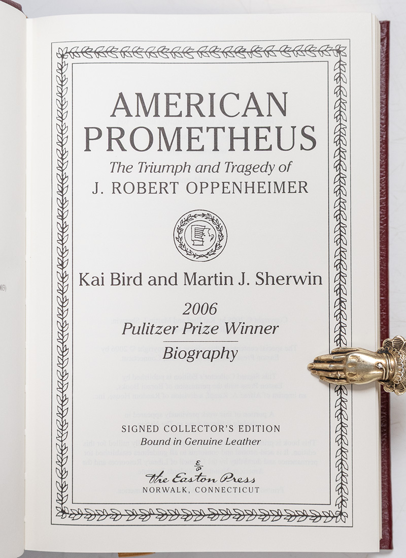 American Prometheus: The Triumph and Tragedy of J. Robert Oppenheimer.