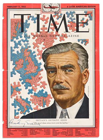 Anthony Eden Signed Time Magazine Cover.