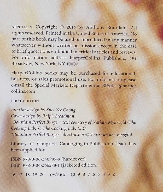 Appetites: A Cookbook.