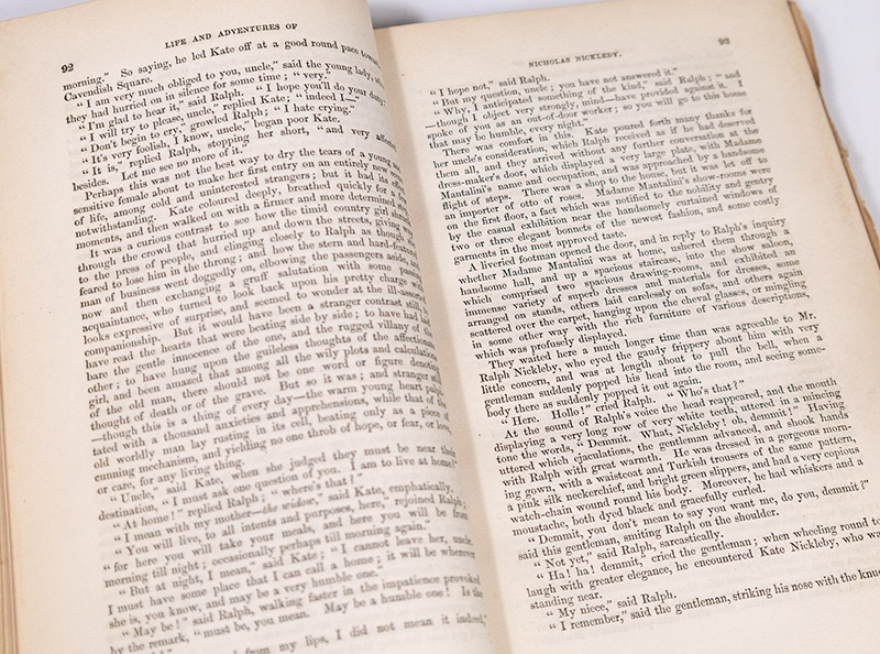 The Life and Adventures of Nicholas Nickleby.