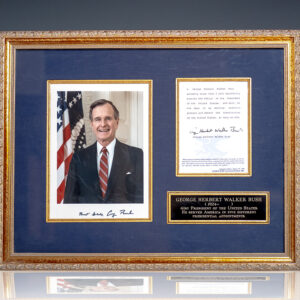 George H.W. Bush Signed Souvenir Inaugural Address.