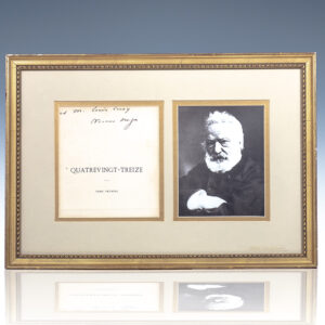 Victor Hugo Inscribed Title Page.