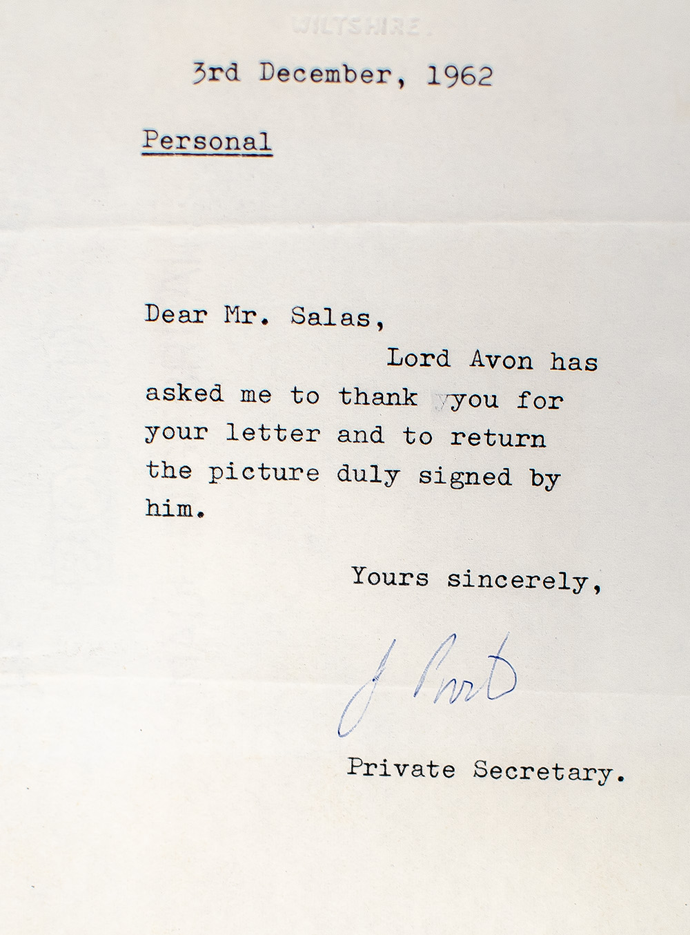 Anthony Eden Signed Time Magazine Cover.