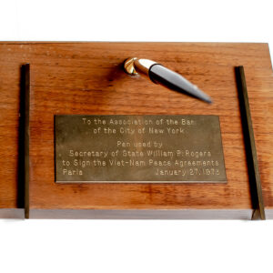 Secretary of State William P. Rogers' Pen Used to Sign the Vietnam Peace Agreement.