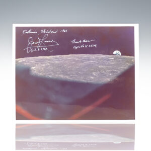 James Lovell and Frank Borman Inscribed 'Earthrise' NASA Photograph.