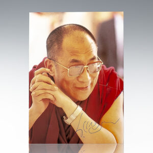His Holiness the Dalai Lama Signed Photograph.