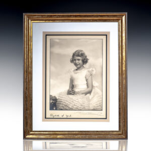 Young Queen Elizabeth Signed Photograph.
