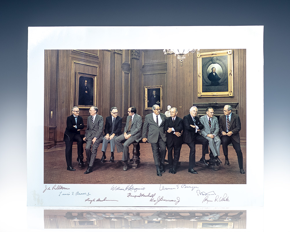 Warren E. Burger Supreme Court Signed Photograph.