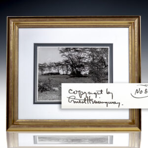 Ernest Hemingway Original Signed African Safari Photograph.
