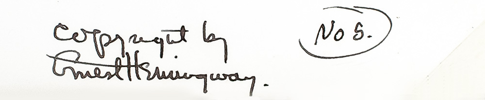 Ernest Hemingway Original Lion Photograph Signed.