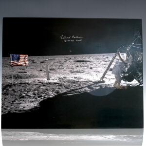 Michael Collins Signed Lunar Module Eagle Oversized Photograph.