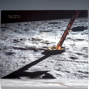 Michael Collins Signed Lunar Module Oversized Photograph.