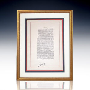 John F. Kennedy Signed Peace Corps Act Page.