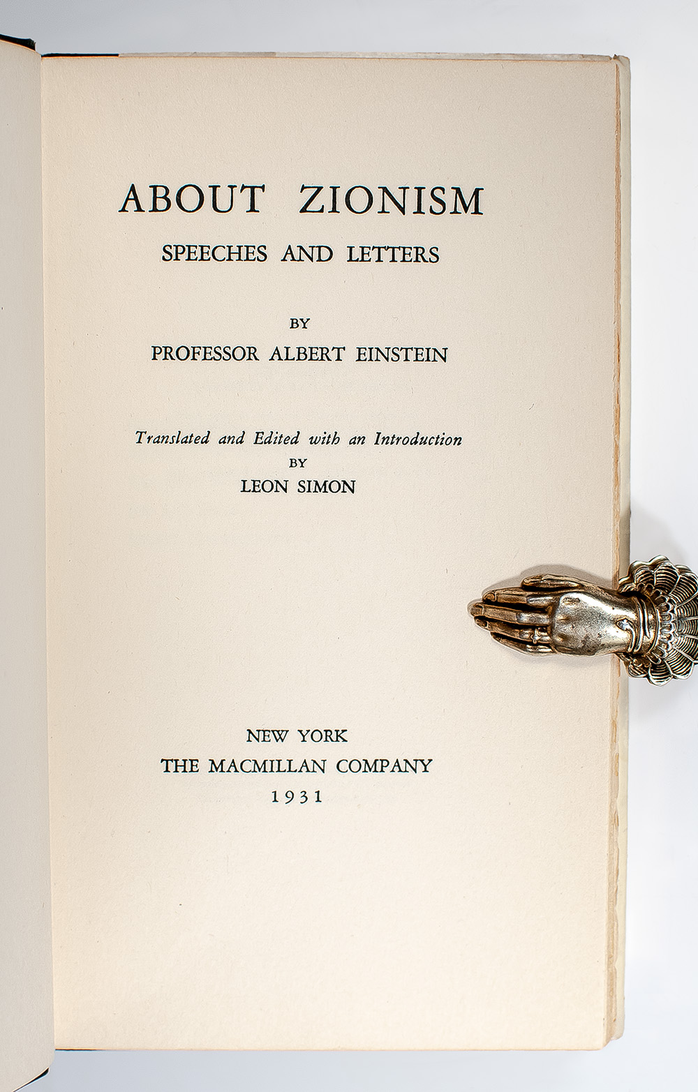 About Zionism: Speeches and Letters.