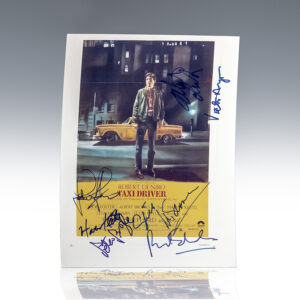 Taxi Driver Signed Movie Poster Photograph.