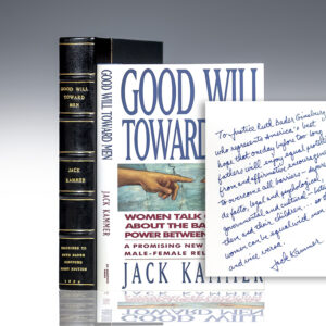 FROM THE LIBRARY OF JUSTICE RUTH BADER GINSBURG: FIRST EDITION of Good Will Toward Men; Lengthily inscribed by Jack Kammer to Ruth Bader Ginsburg