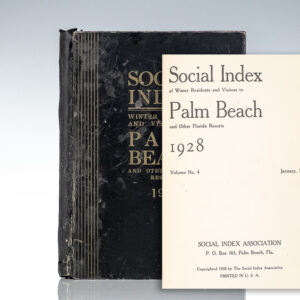 Social Index of Winter Residents and Visitors to Palm Beach and Other Florida Resorts 1928.