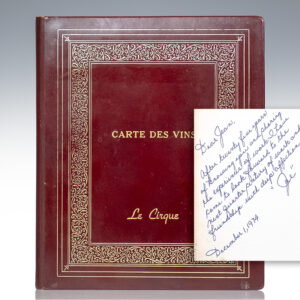 Le Cirque Carte Des Vins. [Original Le Cirque Wine List].
