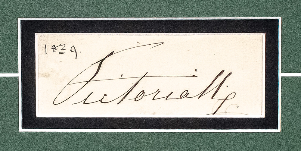 Queen Victoria Autograph.