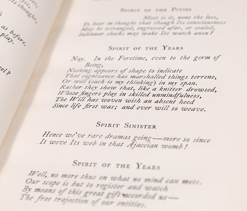 Parts One and Two of The Dynasts: A Drama of the Napoleonic Wars, in Three Parts, Nineteen Acts, & One Hundred and Thirty Scenes.