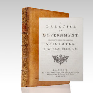 A Treatise on Government. Translated From The Greek of Aristotle.