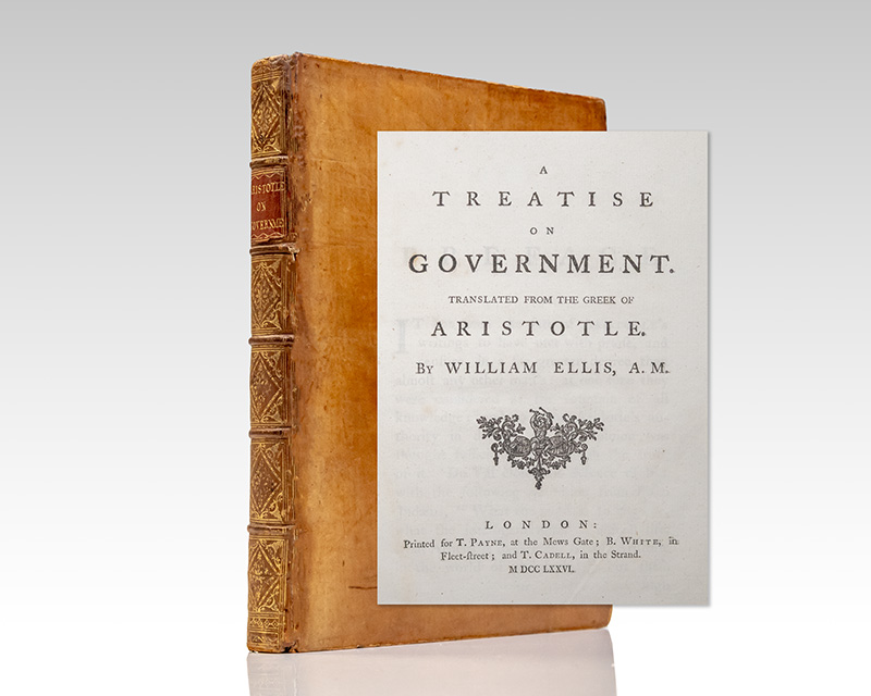 A Treatise on Government. Translated From The Greek of Aristotle.