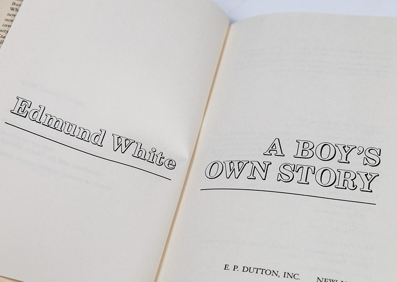 A Boy's Own Story; The Beautiful Room is Empty; The Farewell Symphony.