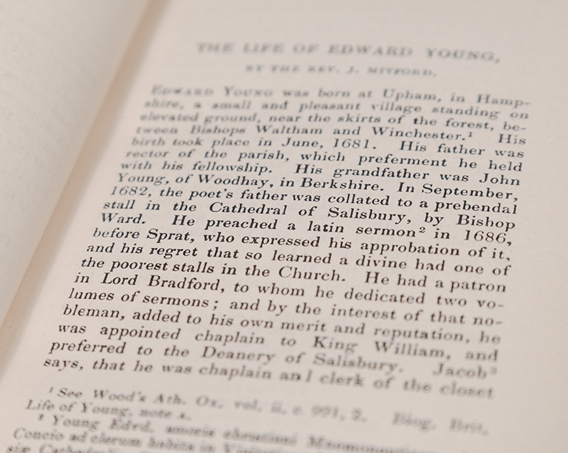 The British Poets: Edward Young.