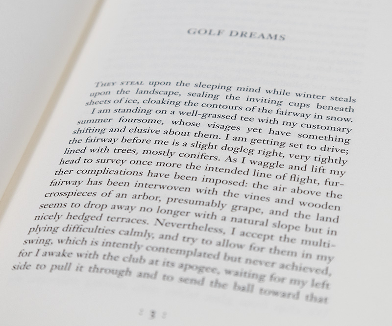 Golf Dreams: Writings on Golf.