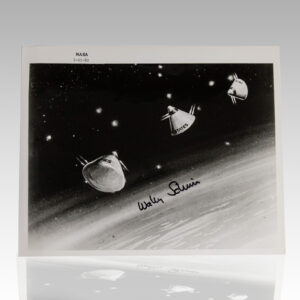 Wally Schirra Signed "Apollo Mission - Artist Conception" Photograph.