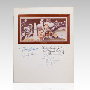Apollo 11 Crew, Lady Bird Johnson, Rose Fitzgerald Kennedy, and Jackie Kennedy Signed Apollo Program Image.