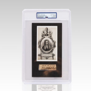 Sir Isaac Newton Autograph Manuscript Fragment on the Newton Family Lineage.
