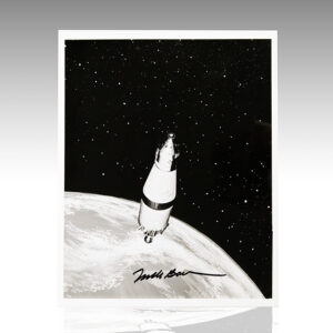 Frank Borman Signed “Apollo 8 Mission – Artist Conception” Photograph.