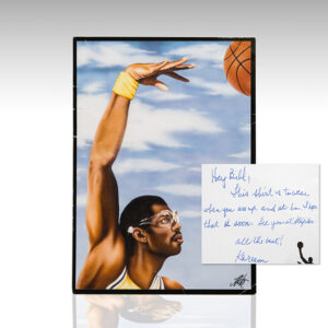 Kareem Abdul-Jabbar Autograph Note Signed.