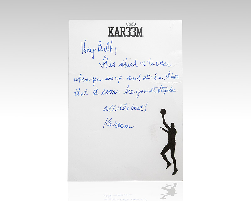 Kareem Abdul-Jabbar Autograph Note Signed.